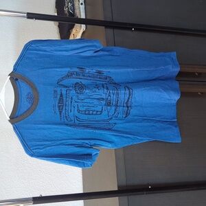 Prana Blue and Black Graphic Tee